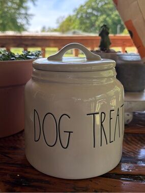 Rae Dunn DOG TREATS canister